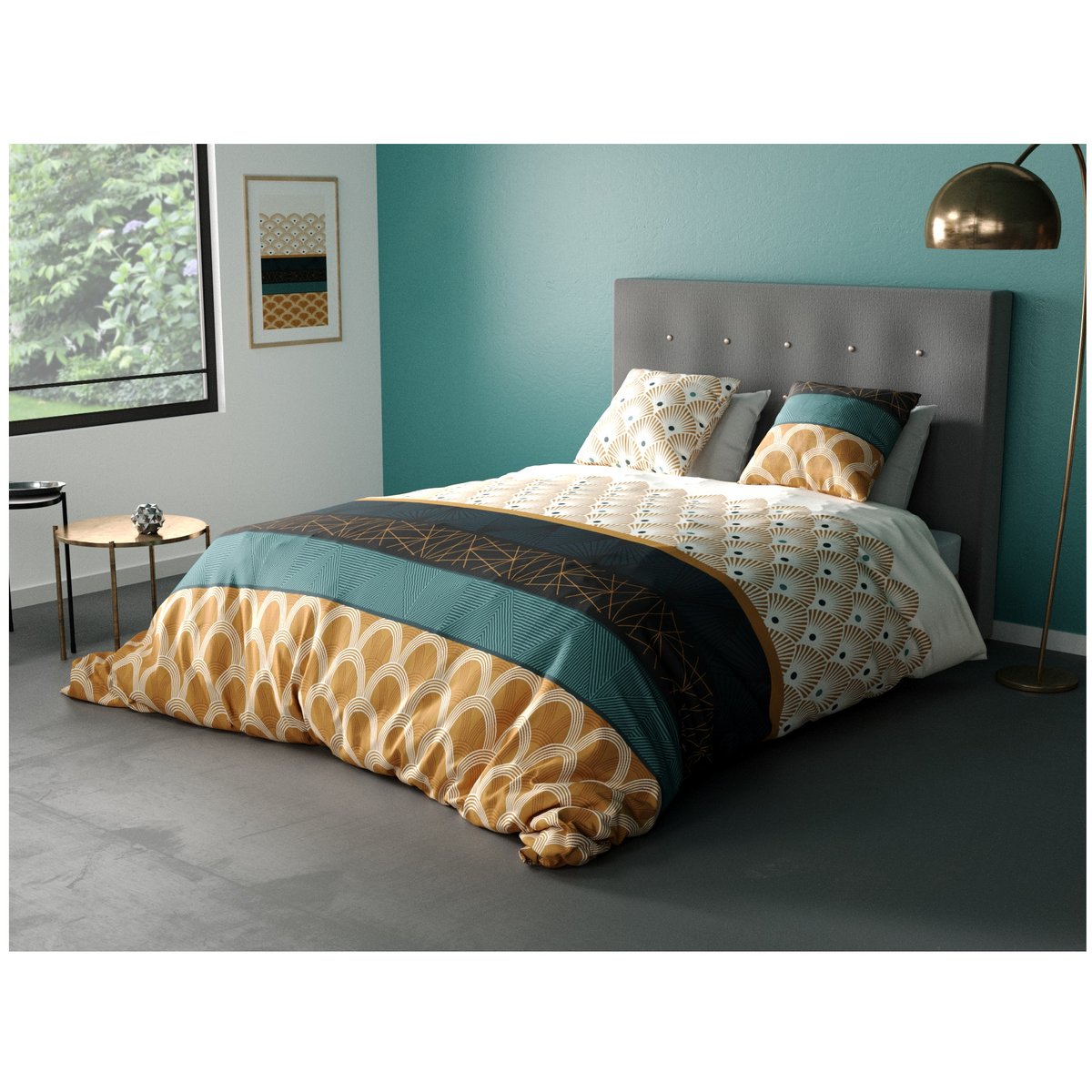 Housse de couette + taie Bangui artchic multicolore, EDEN