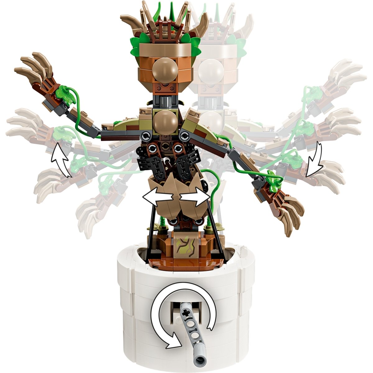 LEGO Marvel - Bébé Groot Danseur - Set de Construction 76297 multicolore, LEGO