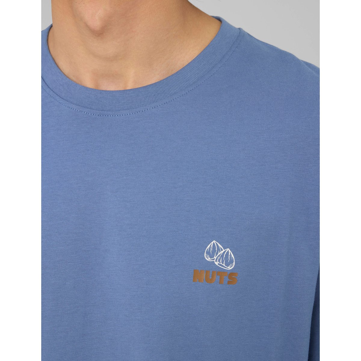 T-shirt imprimé devant / dos bleu, BZB