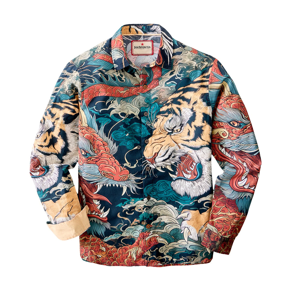 Chemise Imprimé Dragon contre Tigre multicolore, JOE BROWNS