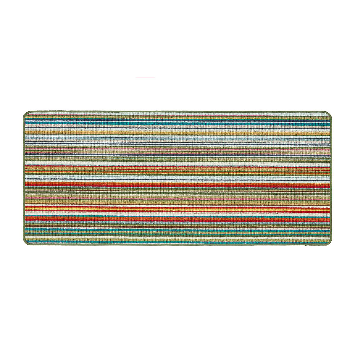 My Stain Resistant Candy Multi Green Stripe Runner Mat green striped, MY MAT