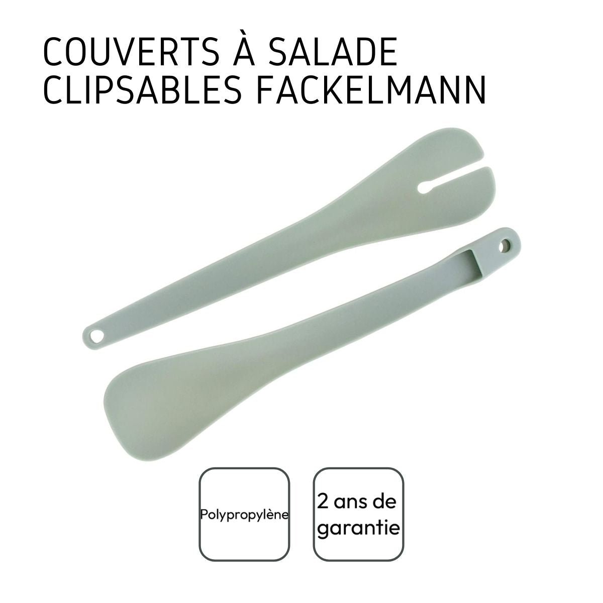 Set de 2 ustensiles de cuisine couverts à salade BASIC vert, FACKELMANN