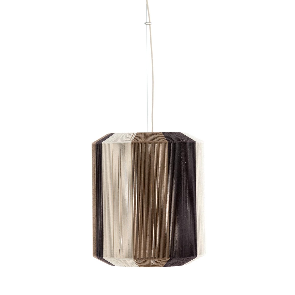 Lampe Suspendue Textiles KOZANA crème, LIGHT & LIVING 