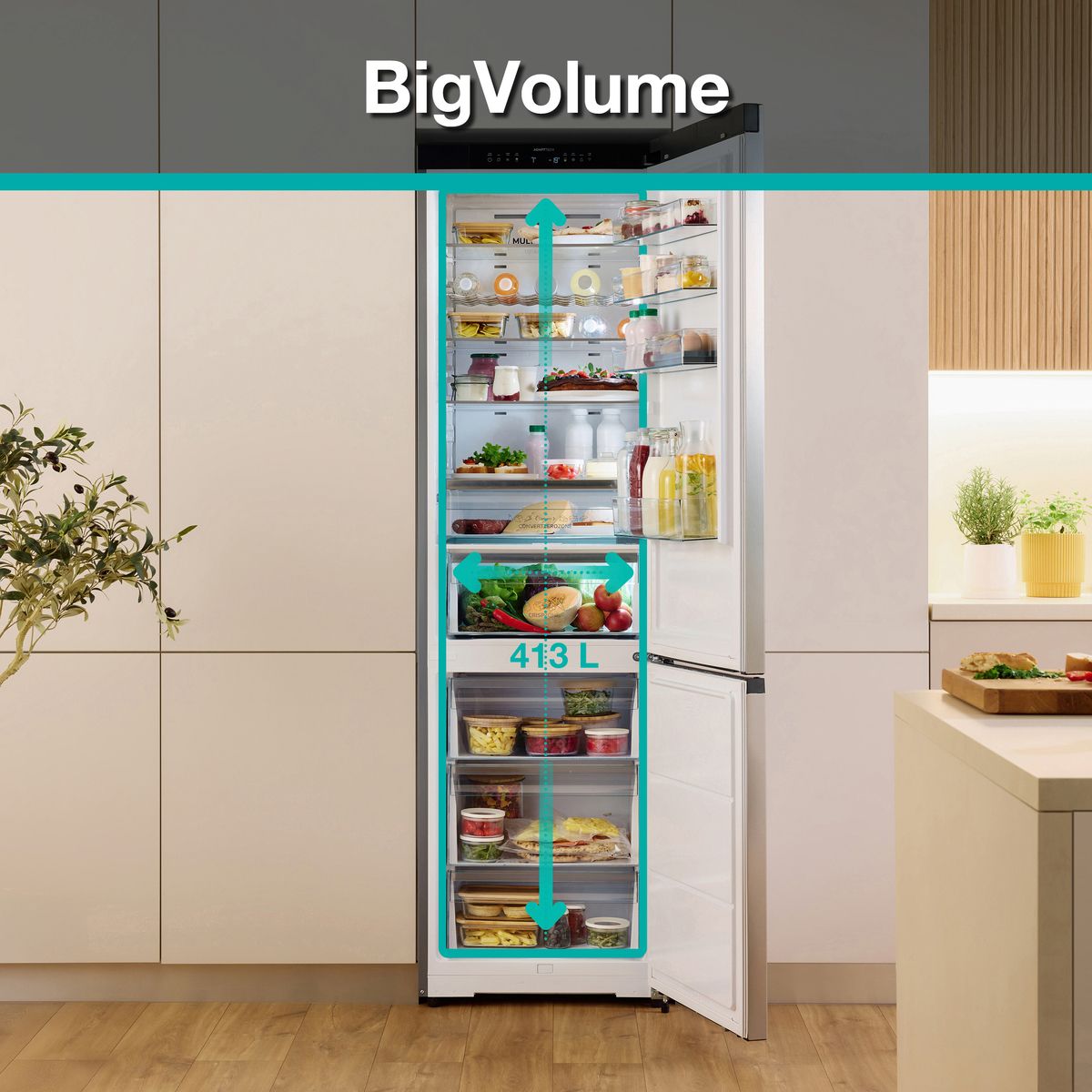 Réfrigérateur combiné NRB620C61X4WFE couleur unique, GORENJE