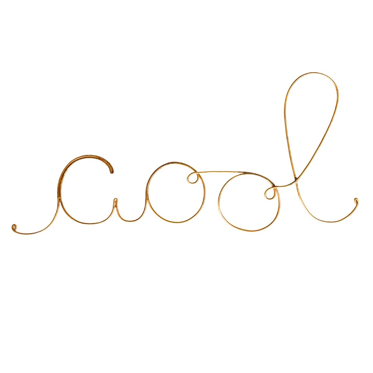 Mot fil de laiton doré "COOL" -  LOJI doré, HOME MAISON