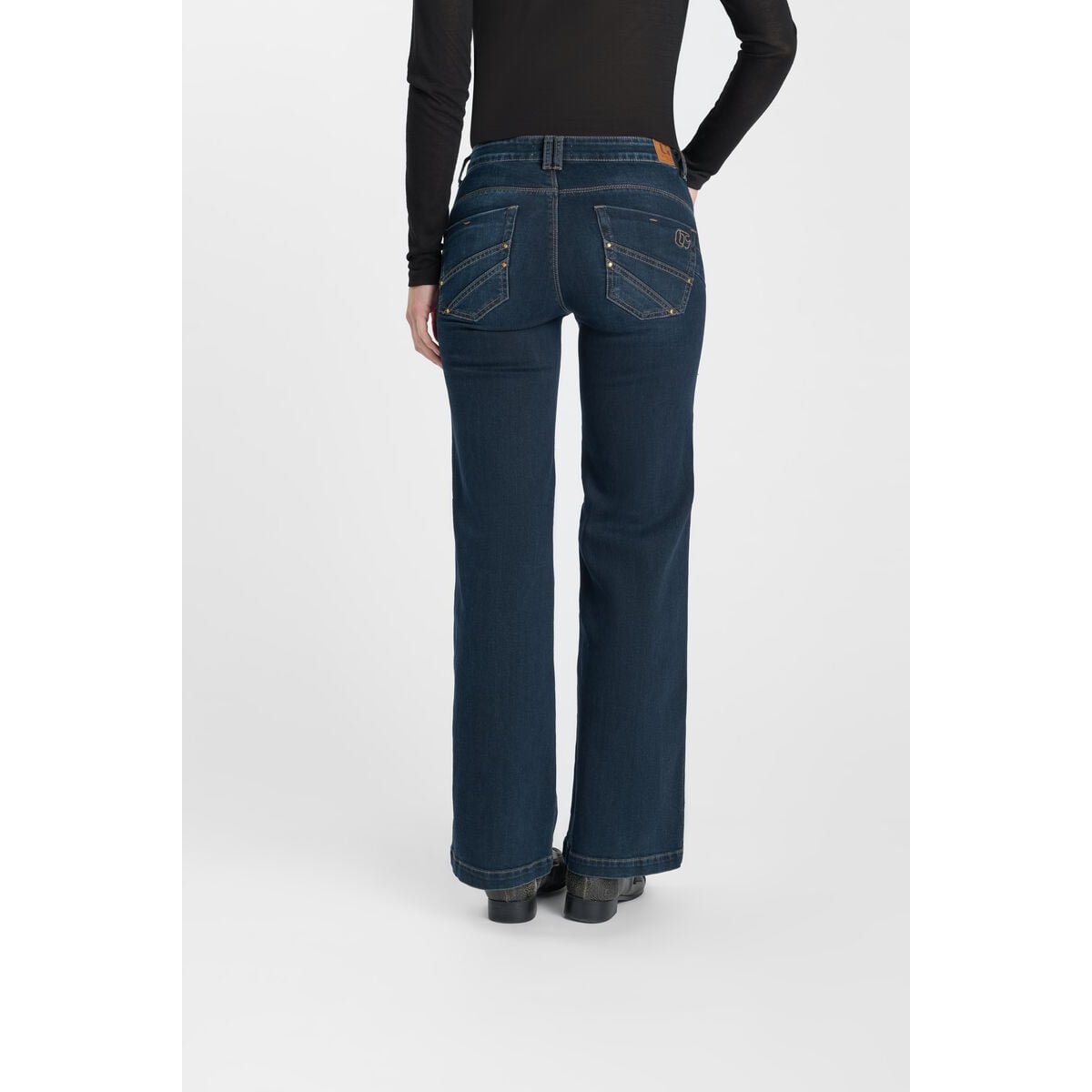 Jeans flare PULP high flare, longueur 34 blue / black, LE TEMPS DES CERISES