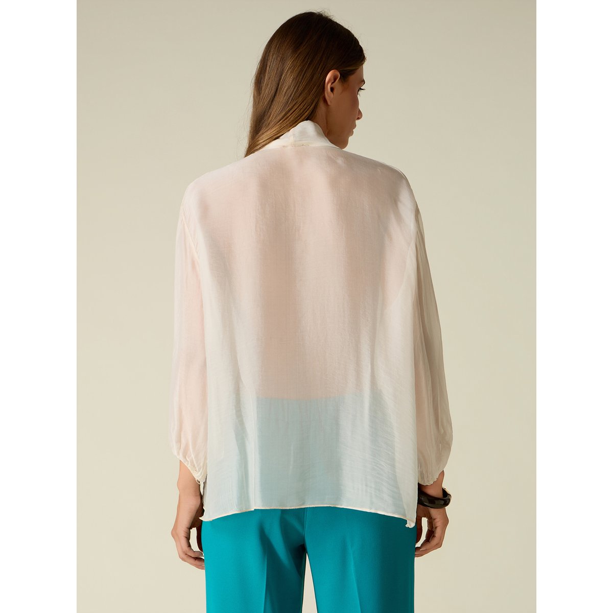 Chemise à volants blanc, OLTRE