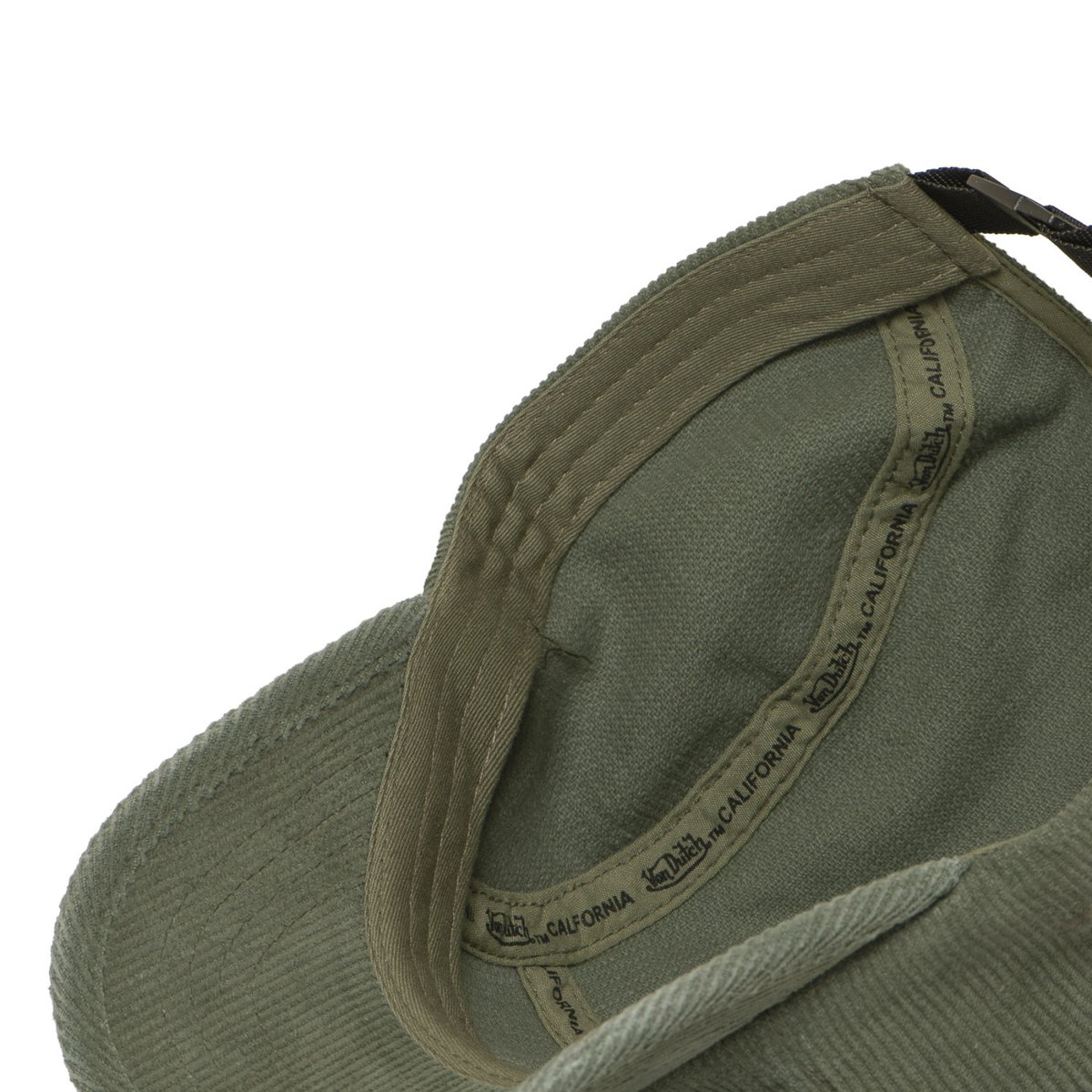 Casquette 5 panels VELVET kaki/noir, VON DUTCH