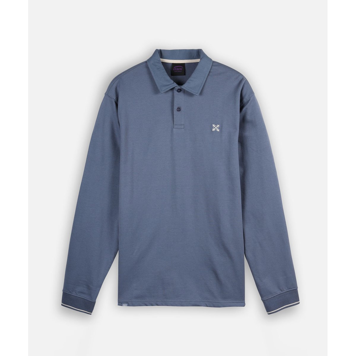 Polo manches longues TIMELESS vintage indigo, OXBOW