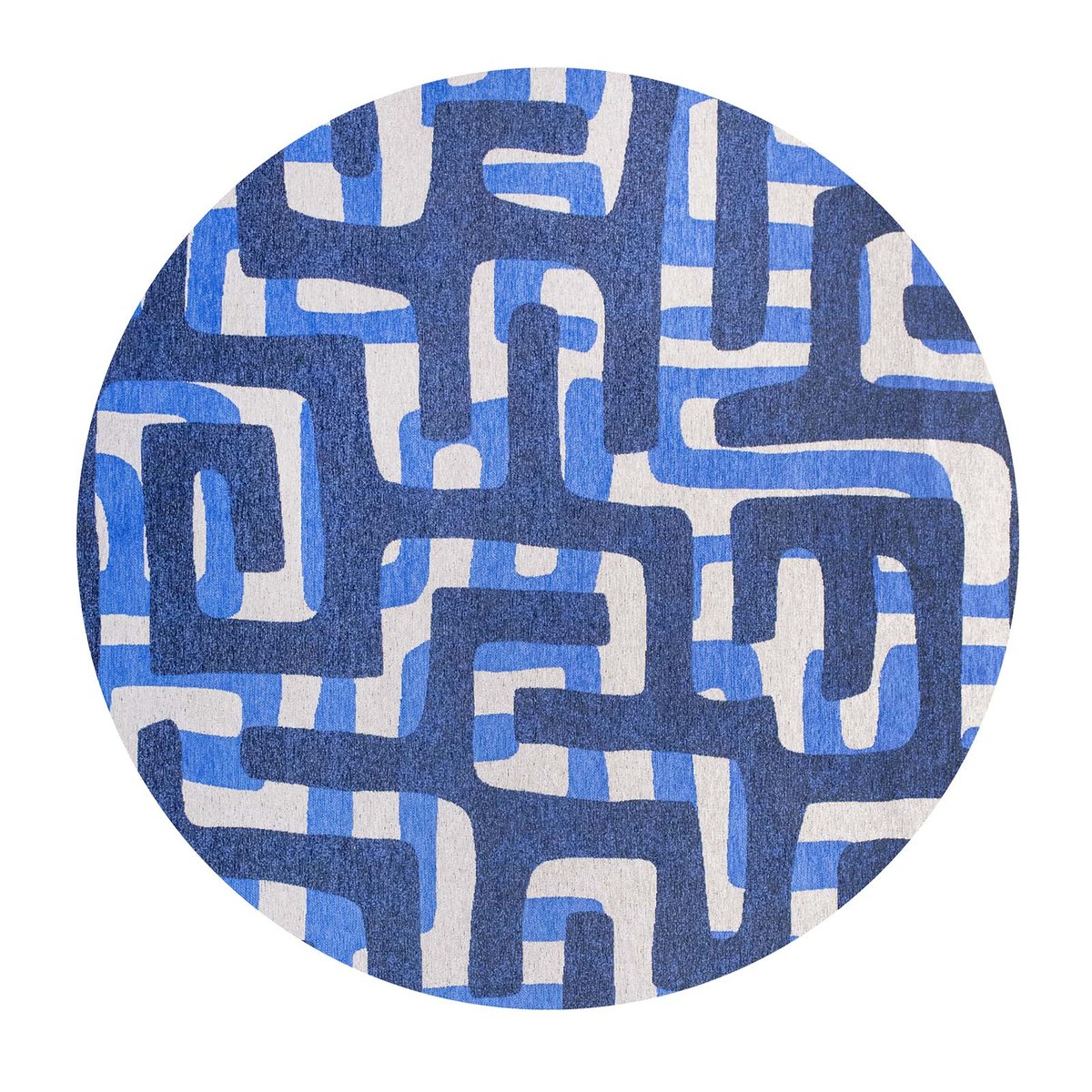 Tapis intérieur/extérieur tissé plat BLUE LINES bleu, NOVATREND