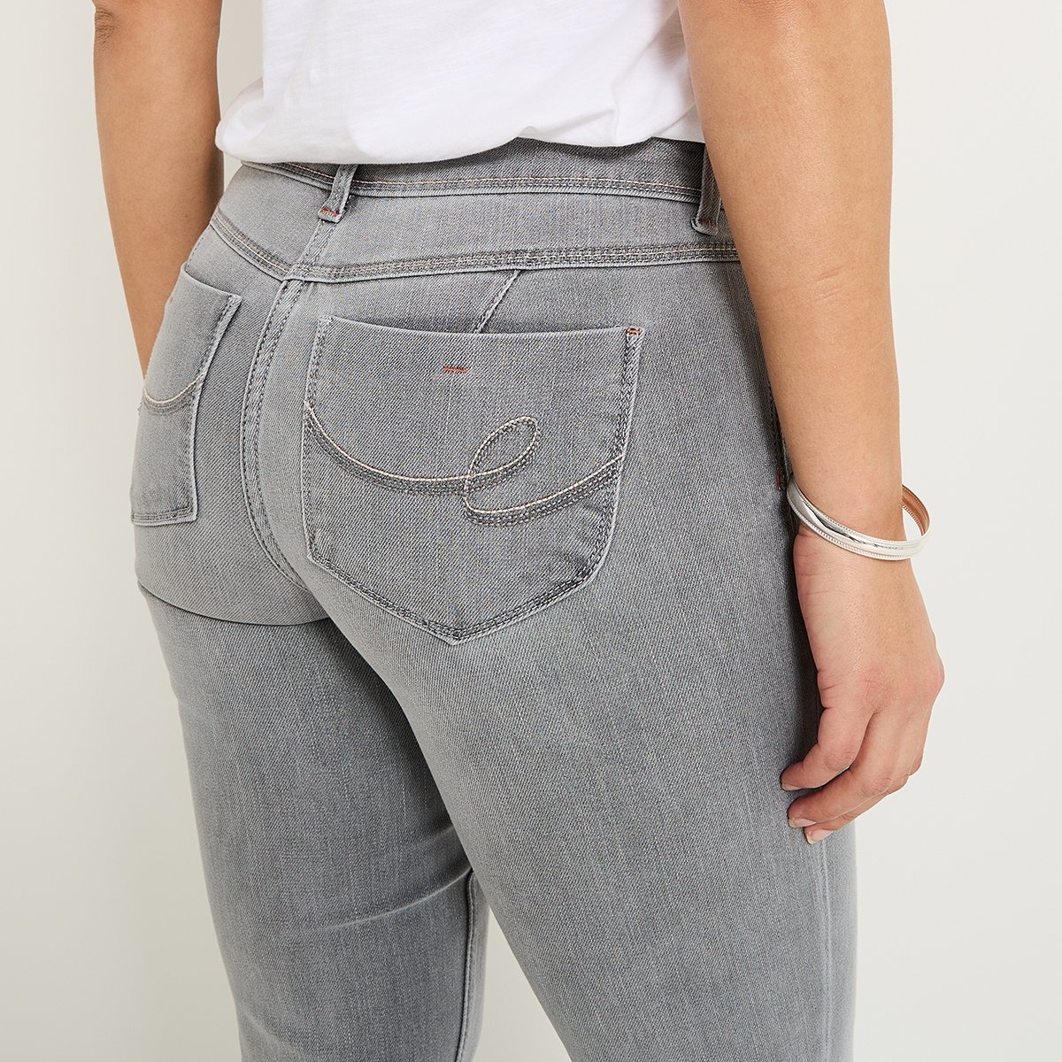 Jean raccourci TOKYO R01 gris grey, GRAIN DE MALICE