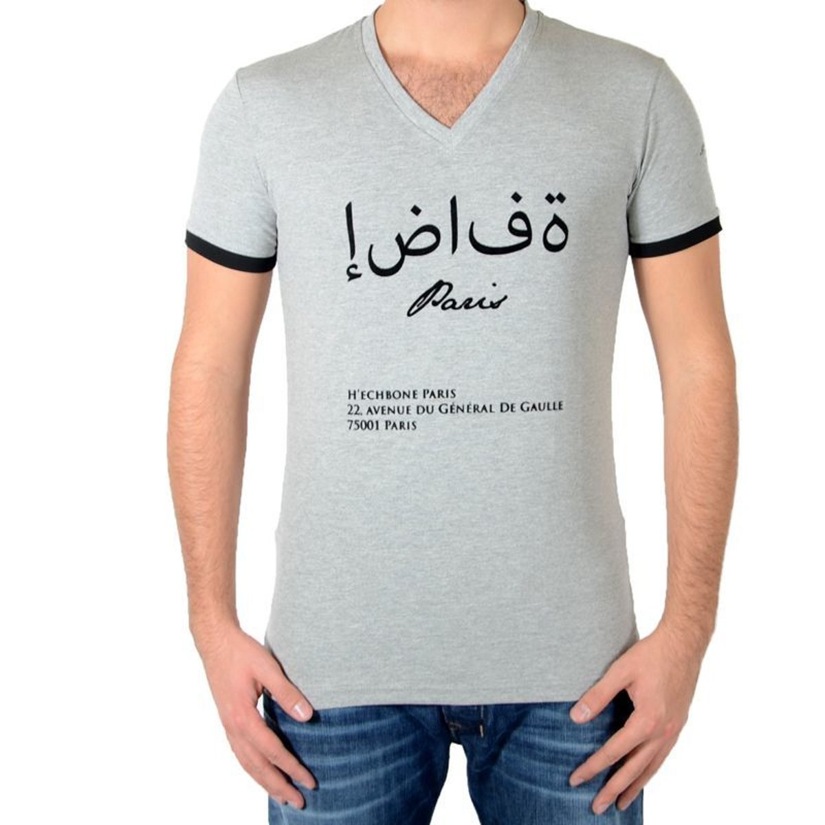 Tee Shirt gris, HECHBONE PARIS