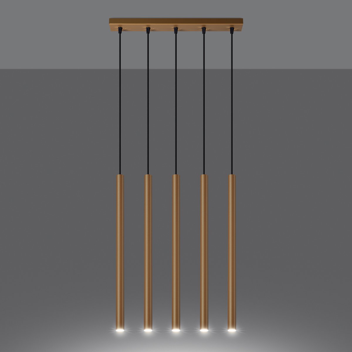 Suspension Acier Doré G9 5 Pastelo Line jaune, EDEN