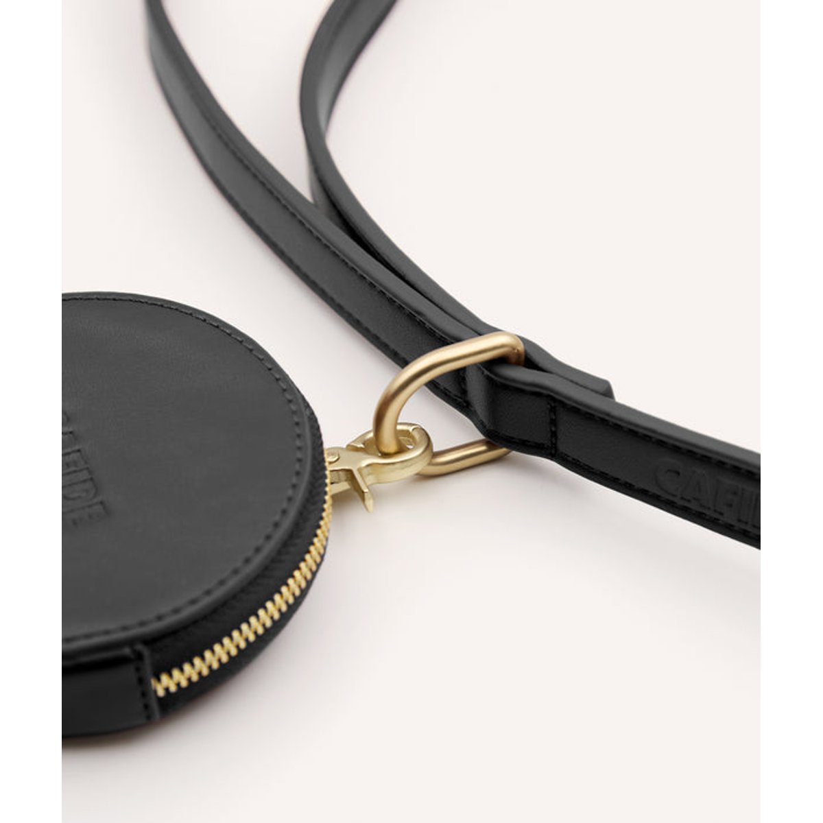 Sac à friandises pour chien en cuir vegan, JALA noir, CAFIDE