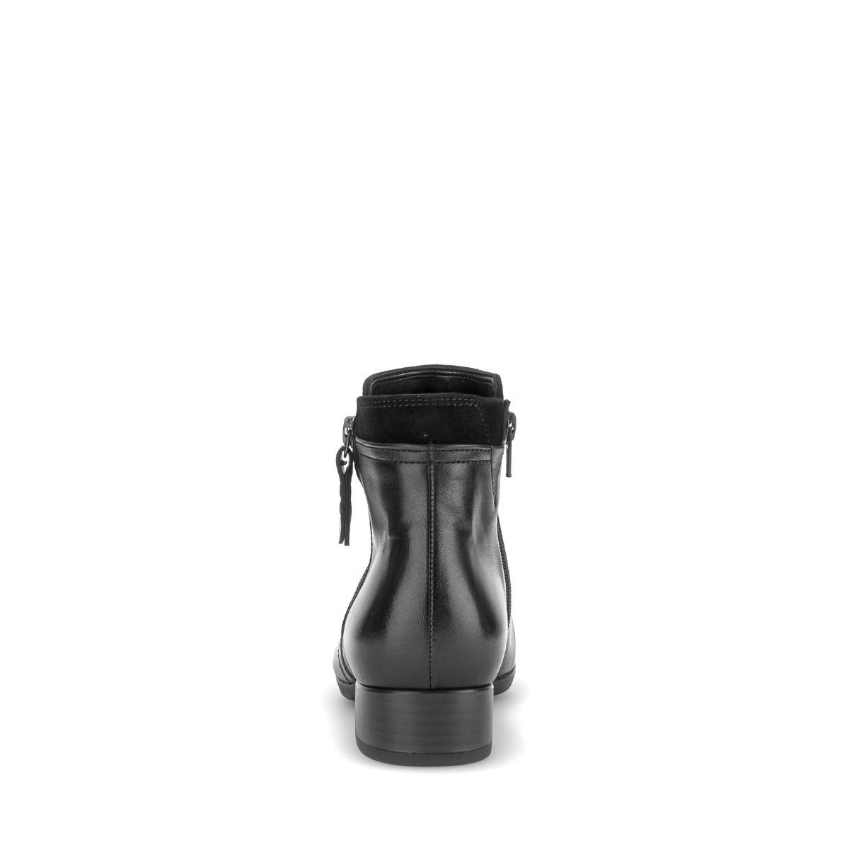 Bottines en cuir lisse à talon décroché noir, GABOR