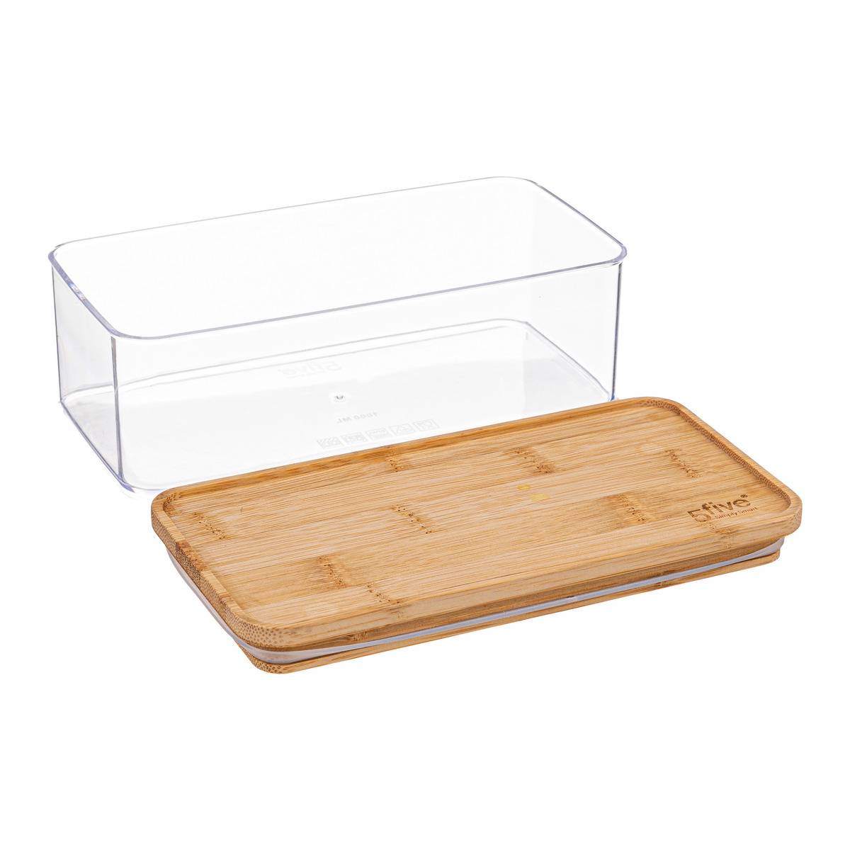 Boîte de conservation couvercle 1L ESKE transparent, 5FIVE SIMPLY SMART