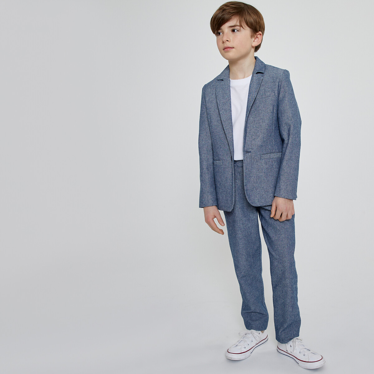 Cotton Blazer navy blue, LA REDOUTE COLLECTIONS