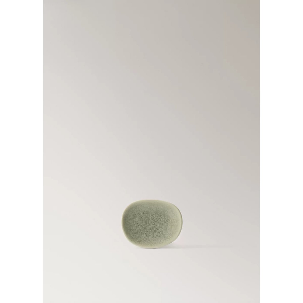 Porte-savon en céramique craquelée vert pastel, MANGO HOME