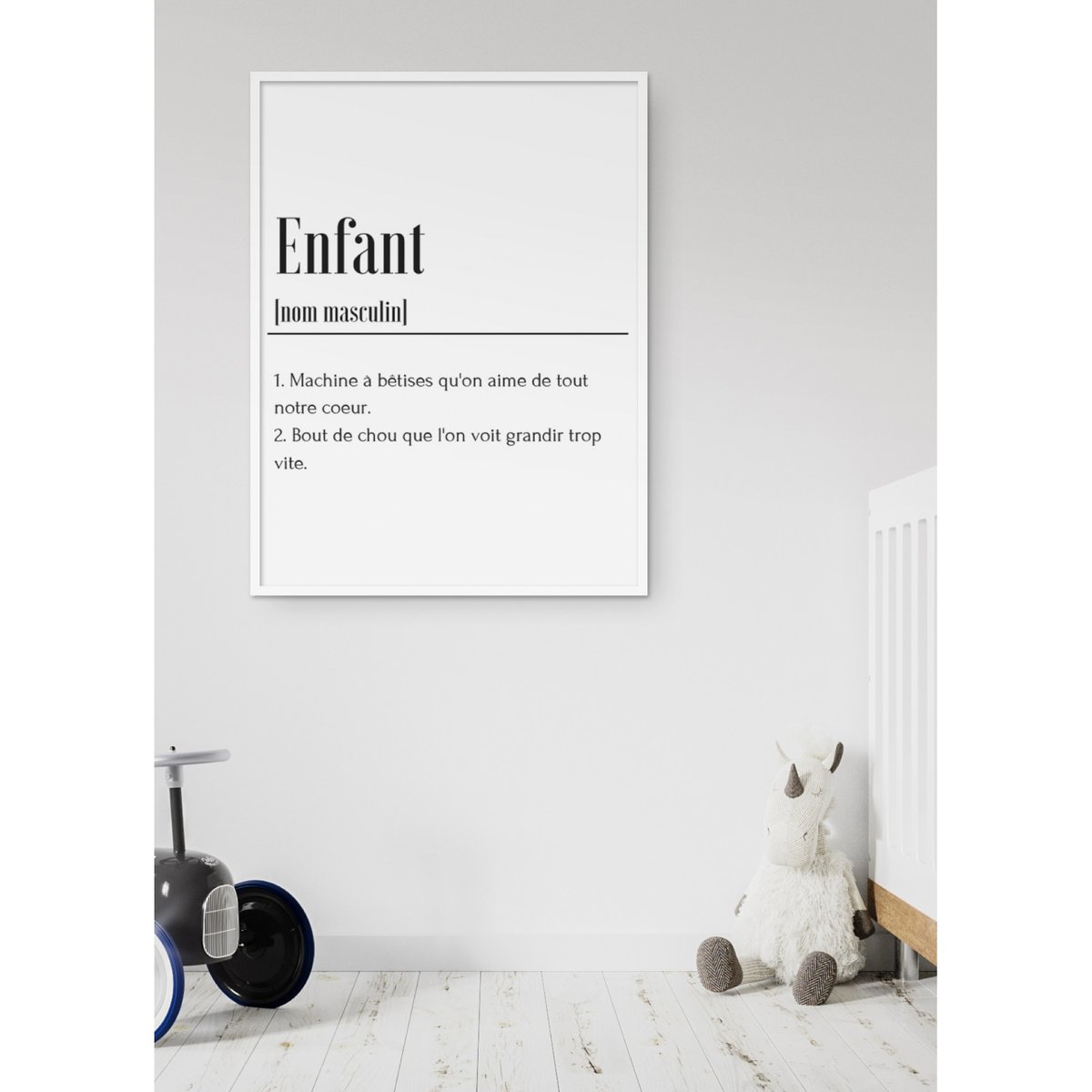 Affiche Définition Enfant blanc, L'AFFICHERIE