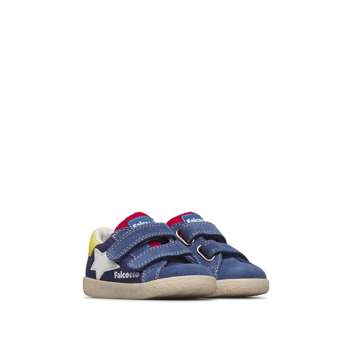 Sneakers en daim et tissu technique ALNOITE 2 VL. bleu-, FALCOTTO