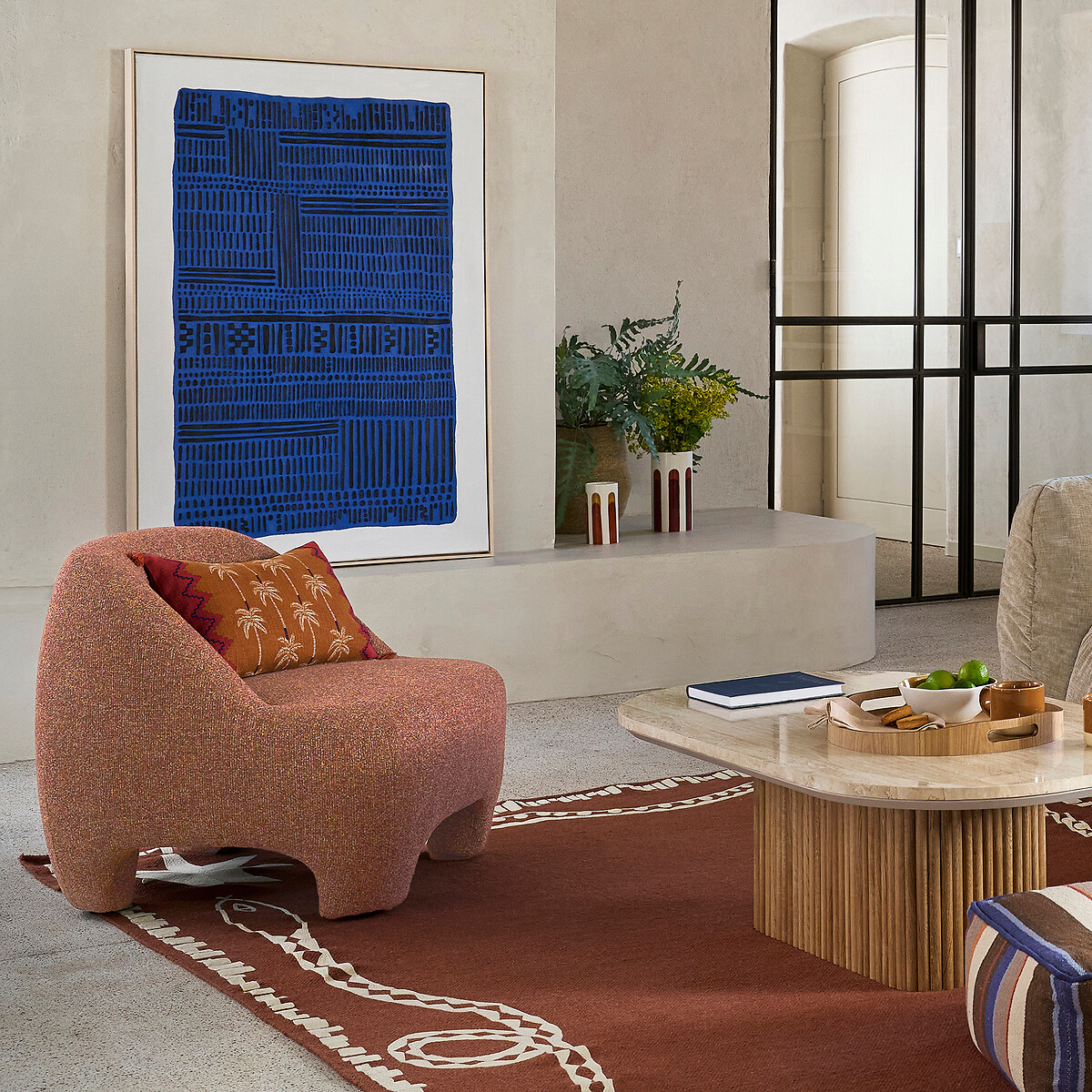 Toile murale XL, largeur 100 x hauteur 140 cm, AZURA bleu, LA REDOUTE INTERIEURS