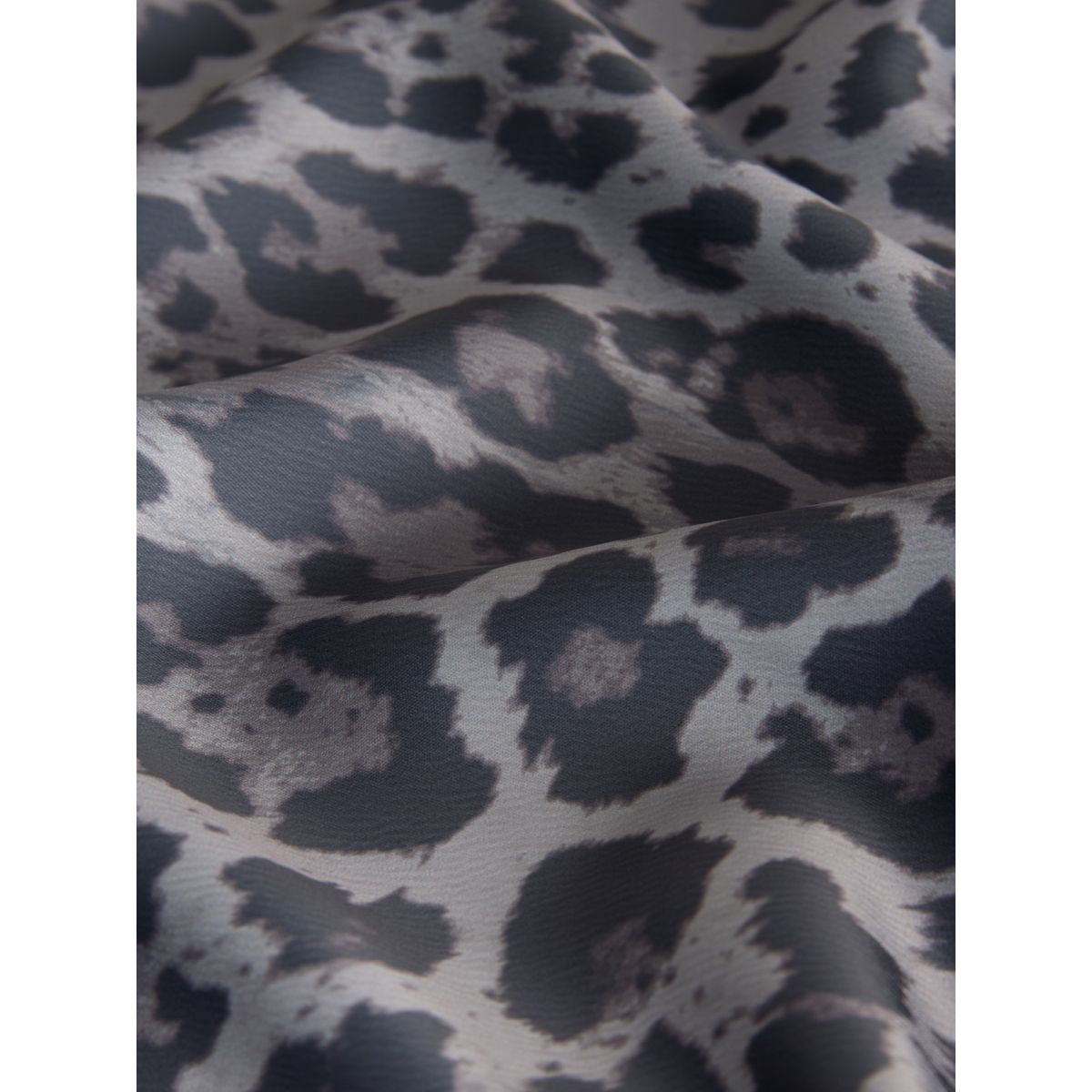 Jupe mi-longue en satin imprimé animal noir et gris, NEXT