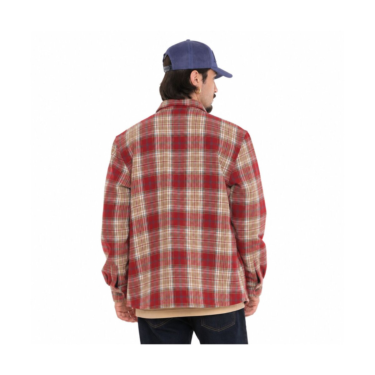 Chemise à carreaux DEBY rouge/rose foncé/beige/bleu foncé/, VON DUTCH
