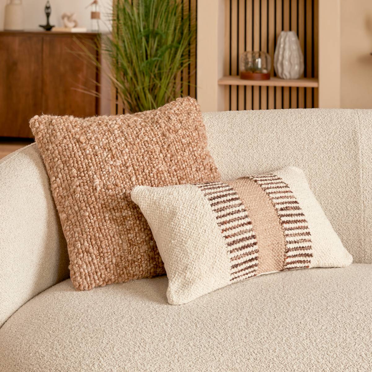 Coussin STRISCIA ivoire, ATMOSPHERA