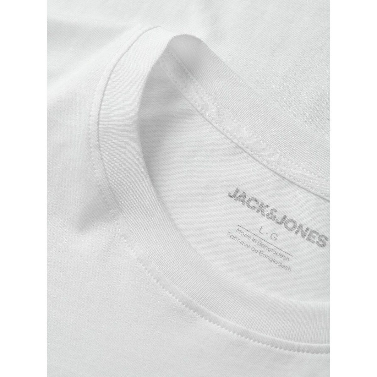T-shirt met korte mouwen en ronde hals, ROCHE wit, JACK & JONES