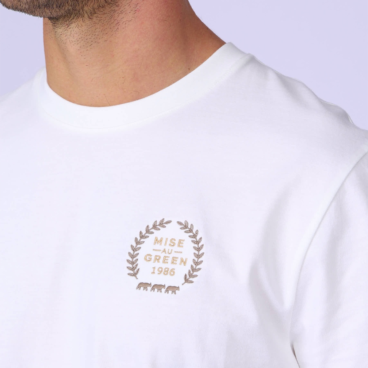 T-shirt Elyias blanc, MISE AU GREEN