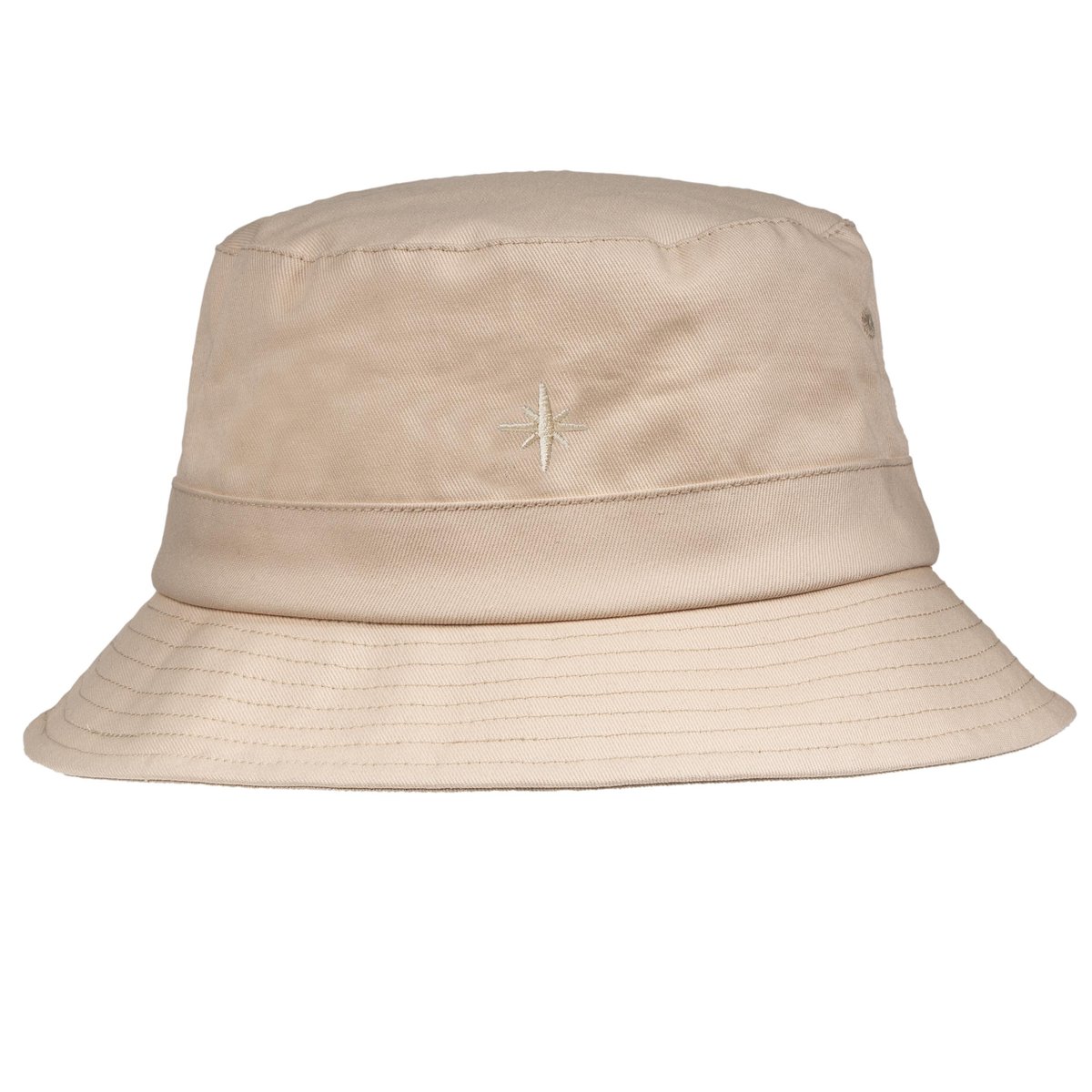 Bob 100% coton, détail brodé beige, ISOTONER