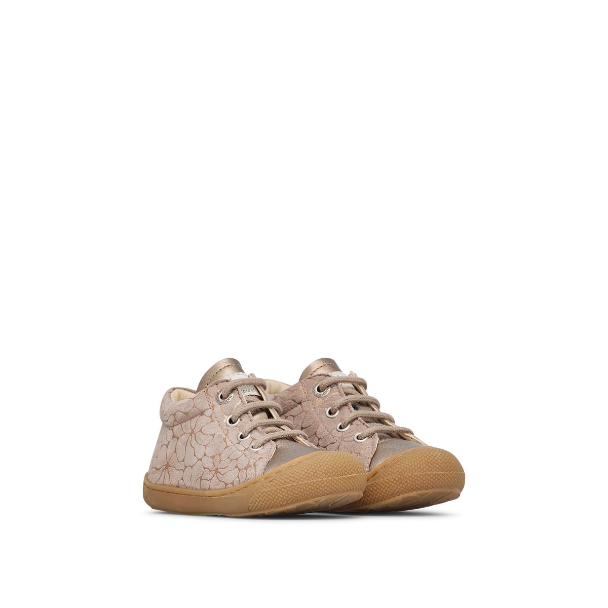 Chaussures premiers pas en cuir et suède COCOON gris tourterelle-, NATURINO