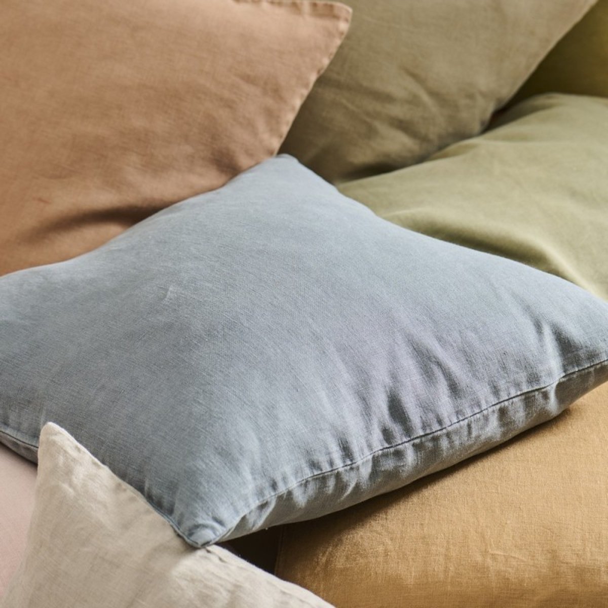 Housse de coussin lin bleu poudré, IB LAURSEN