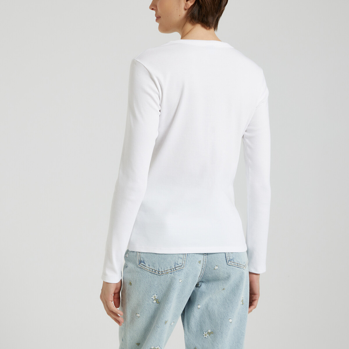 T-shirt L'Iconique, manches longues blanc, PETIT BATEAU