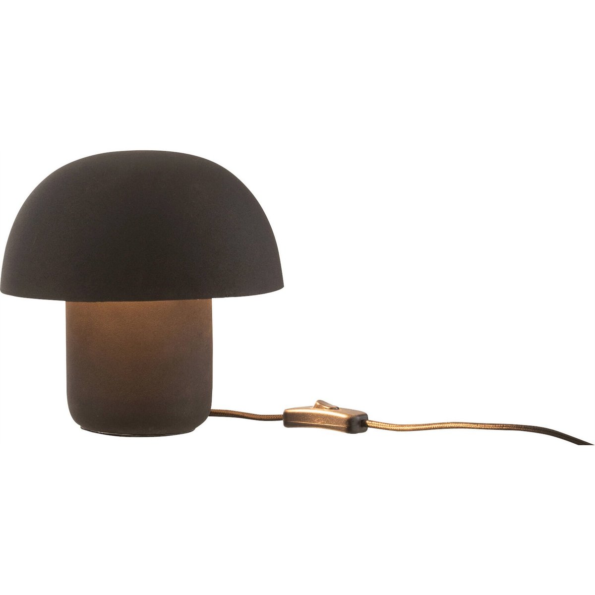 Lampe de table ronde en fer design moderne noir mat profond, RECOLLECTION