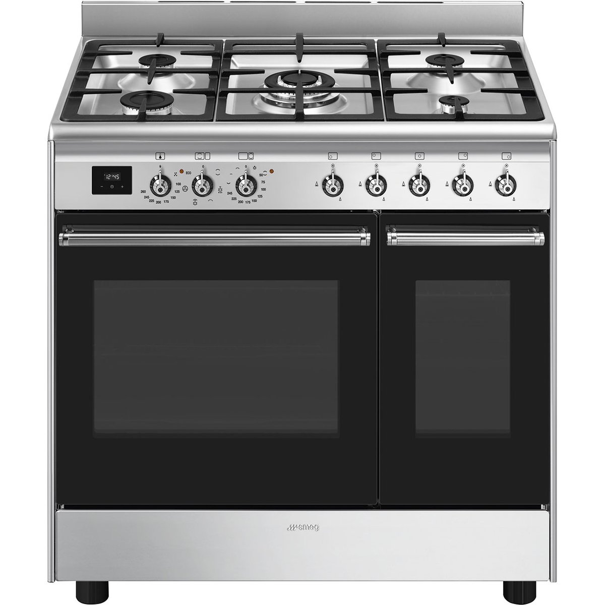 Piano de cuisson gaz 5 feux 90 cm inox, SMEG