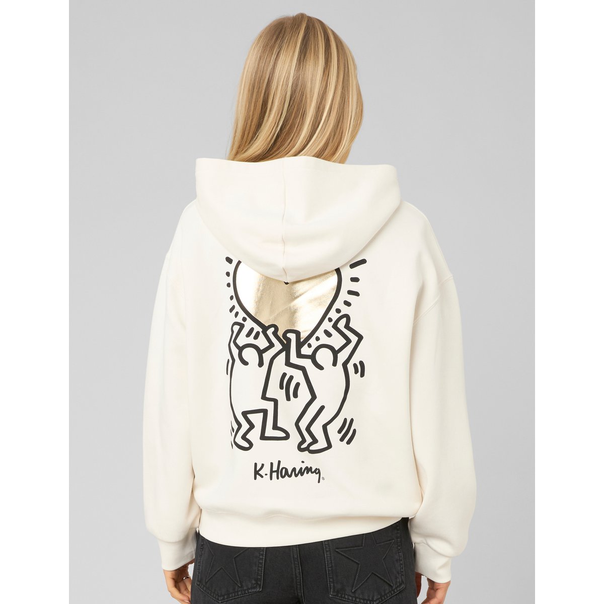 Sweat licence keith haring blanc cassé, BZB