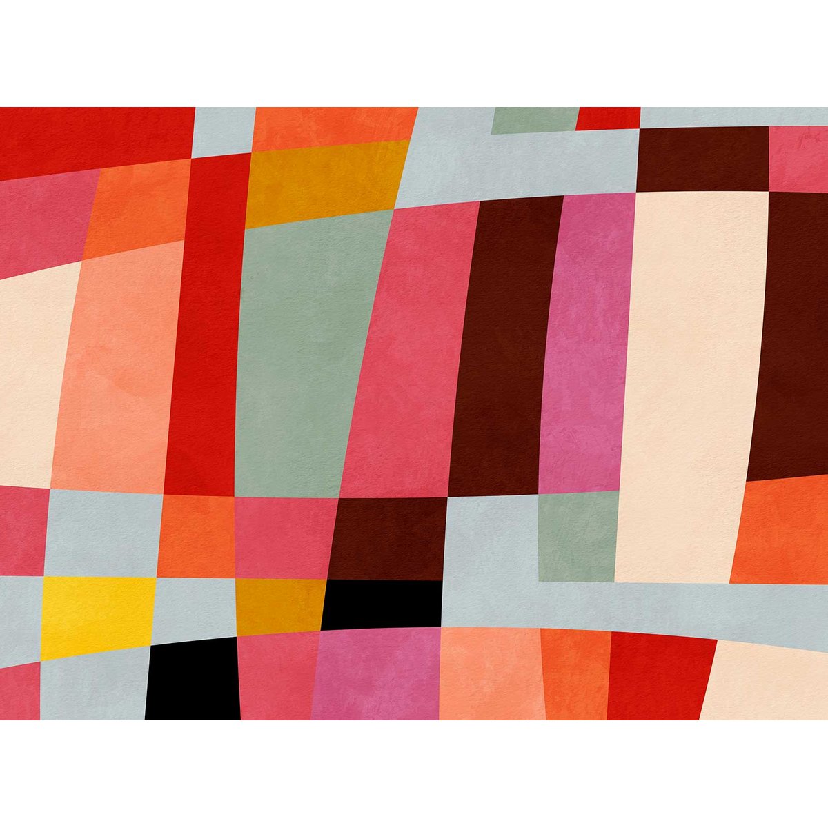 Papier peint damier coloré intissé, HEXOA