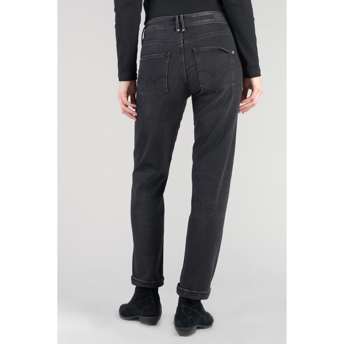 Jeans droite 400/18, 7/8ème black / black, LE TEMPS DES CERISES