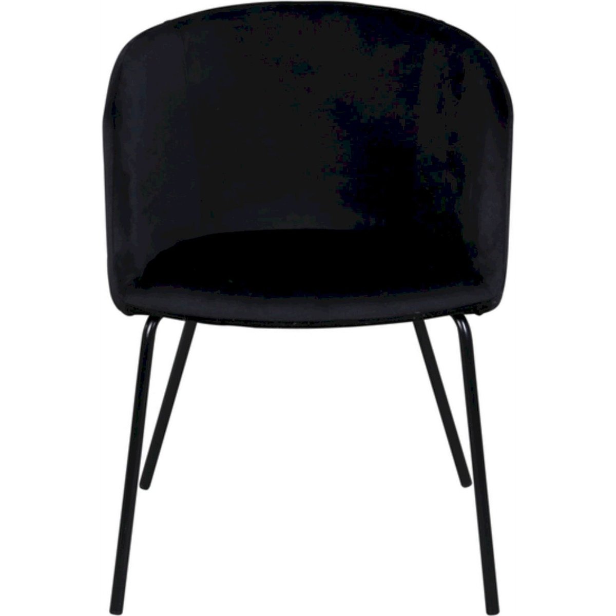 Chaise enveloppante en velours RESSATOR noir, RECOLLECTION