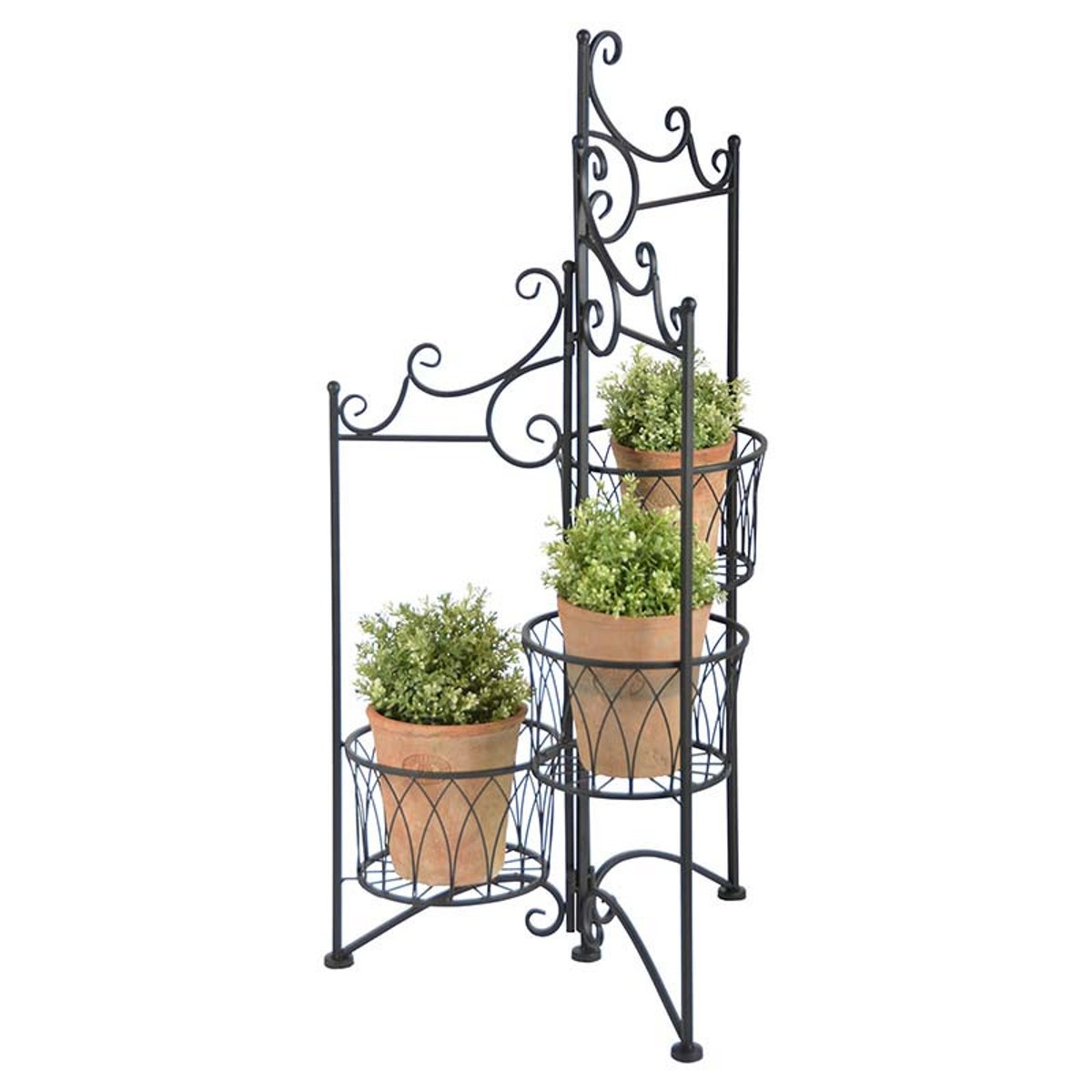 Porte pots pliant en fer forgé 98 cm couleur unique, ESSCHERT DESIGN