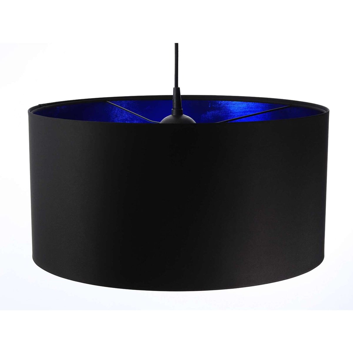 Suspension en tissu satin, GLAM noir et intérieur bleu néon, BPS KONCEPT