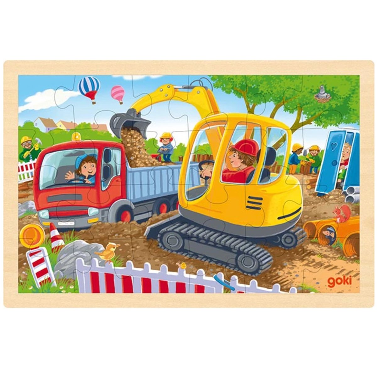Puzzle pelleteuse 24 pcs beige, GOKI