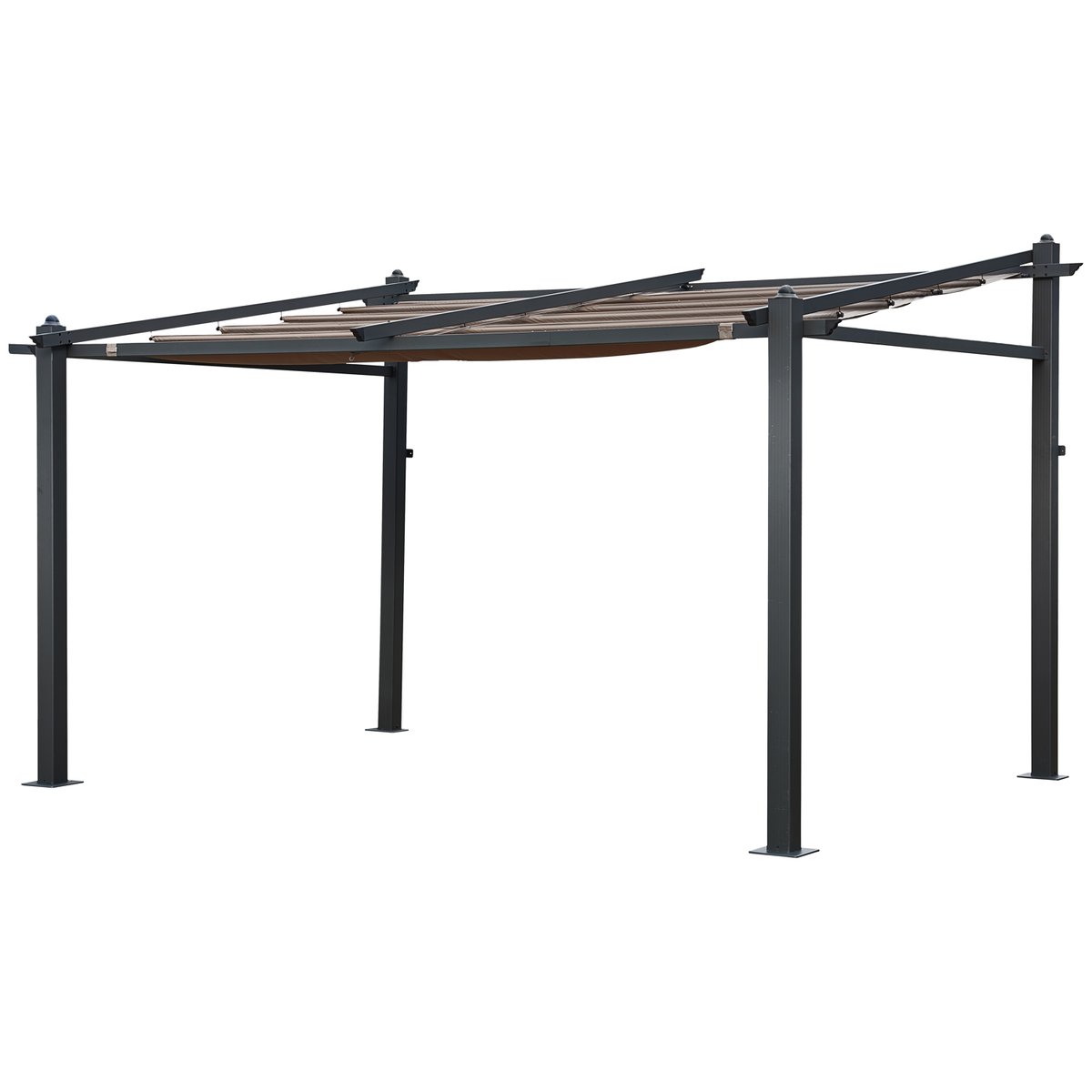 Pergola murale, 3x4m, FRÉJUS taupe, HAPPY GARDEN