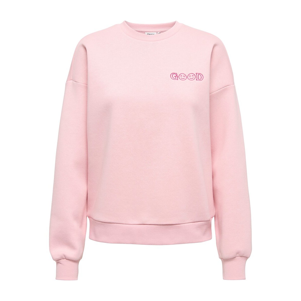 Sweat imprimé oversize rose clair, ONLY