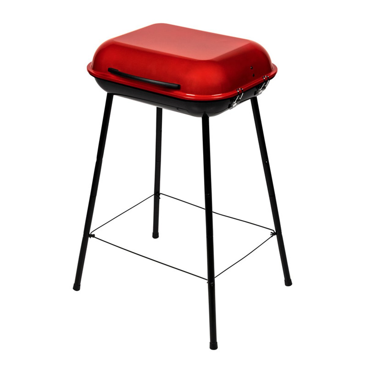 Barbecue valisette à charbon noir, rouge, rouge, SOMAGIC