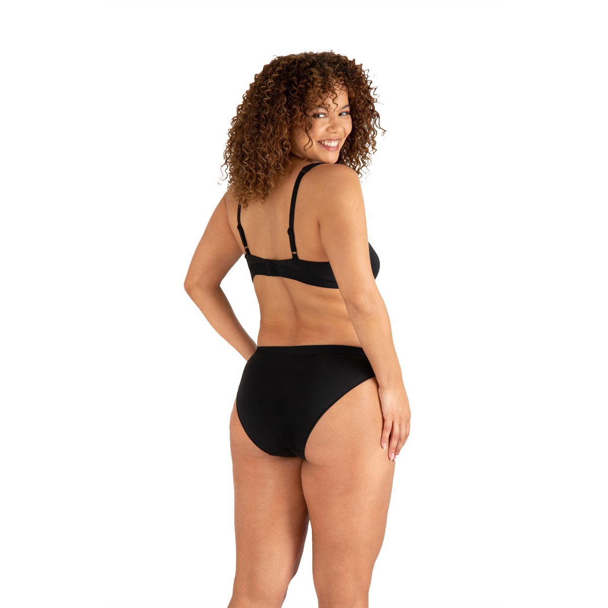 Soutien-gorge sans armatures TULLE DESIGN COTON noir, WELL