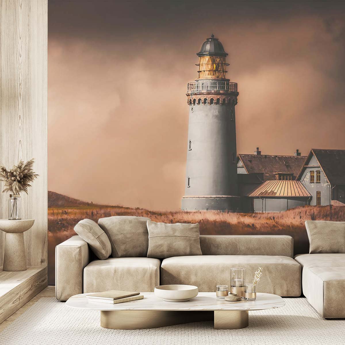 Papier peint panoramique phare du bout du monde intissé, HEXOA
