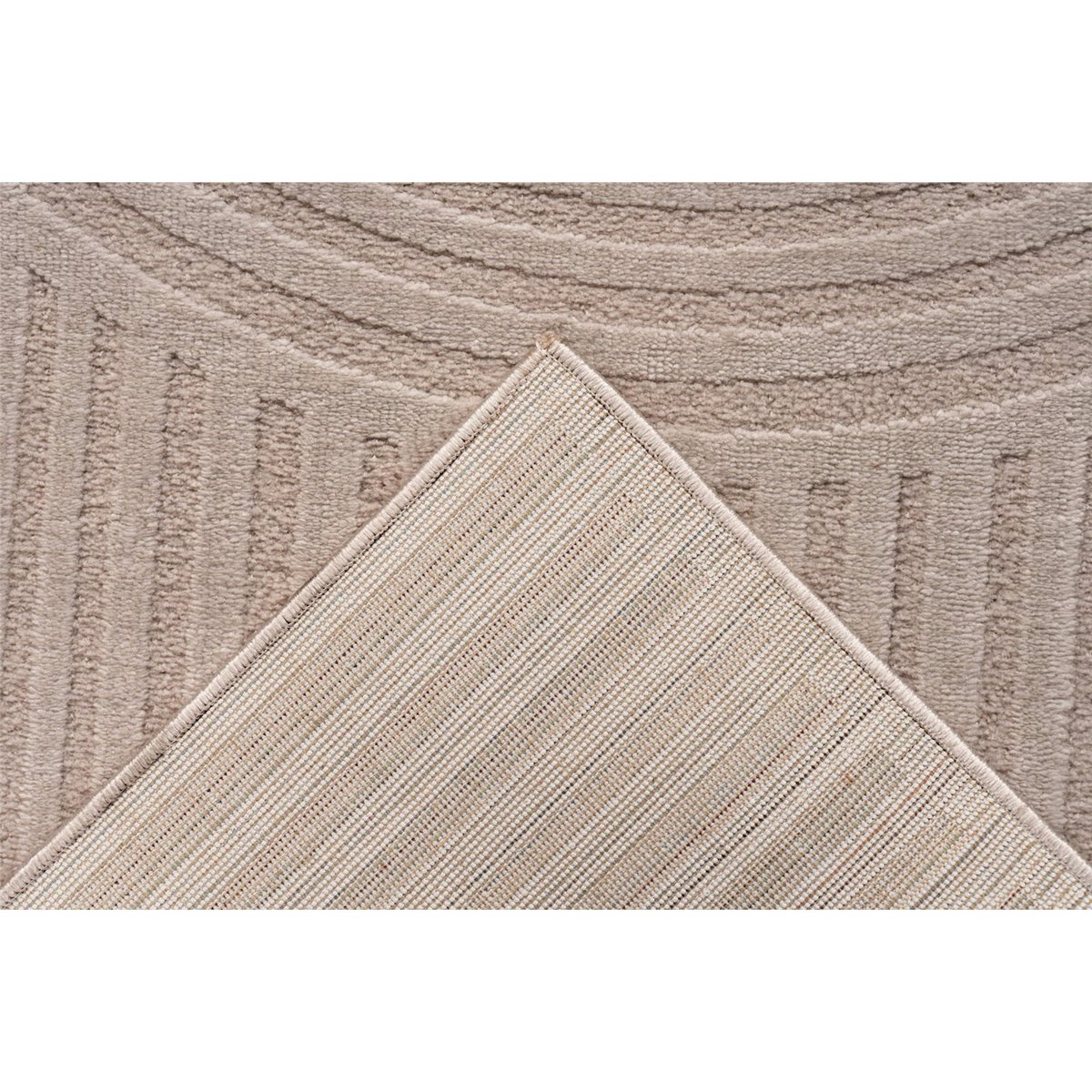 Tapis rectangulaire à relief beige sable clair ton sur ton, ARTE ESPINA