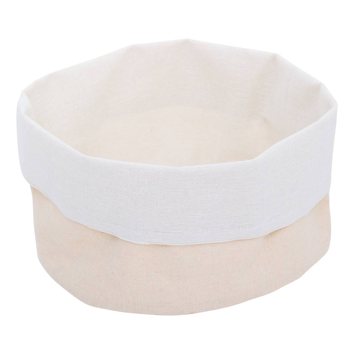 Corbeille à pain ronde en tissu ESSENTIELS beige, 5FIVE SIMPLY SMART